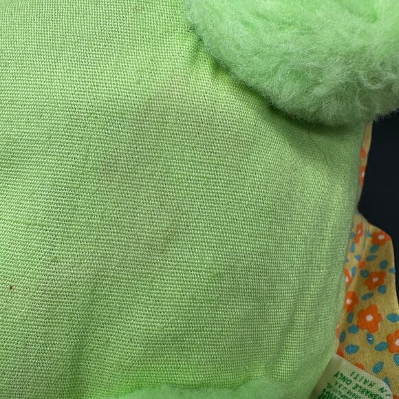 Vintage Knickerbocker Turtle 1970s Stuffed Animal Patchwork Shell Green READ - Picture 9 of 10